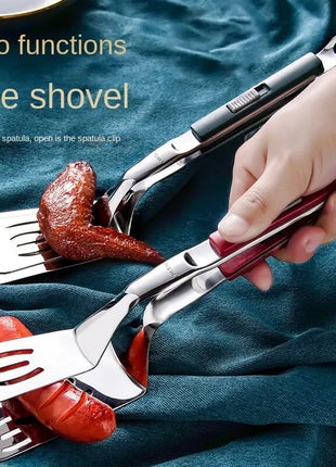 304 Stainless Steel Steak Clip Pancake Barbecue Spatula Clip BBQ Tongs