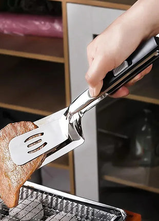 304 Stainless Steel Steak Clip Pancake Barbecue Spatula Clip BBQ Tongs