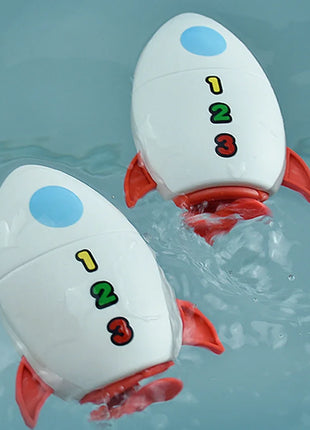 Clockwork Water Rocket Bath Toy Kids' Fun in Pools for Early Learning