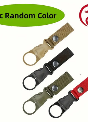1-Pack Webbing Buckle Hook Water Bottle Clip - Durable Nylon With