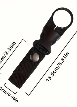 1-Pack Webbing Buckle Hook Water Bottle Clip - Durable Nylon With
