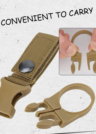 1-Pack Webbing Buckle Hook Water Bottle Clip - Durable Nylon With