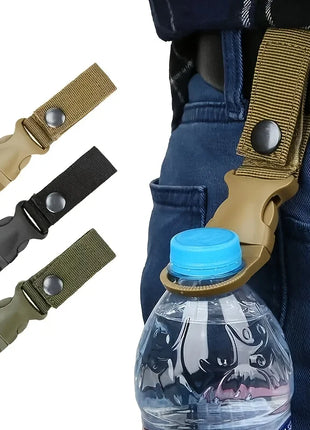 1-Pack Webbing Buckle Hook Water Bottle Clip - Durable Nylon With