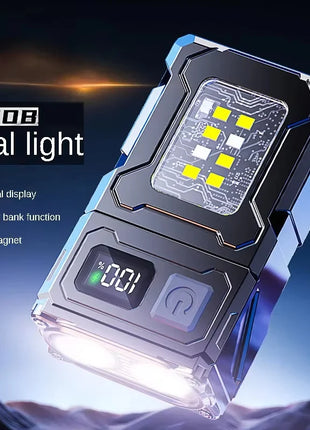 Mini Portable LED COB Flashlight Ajustable Rotatable Magnetic Torch