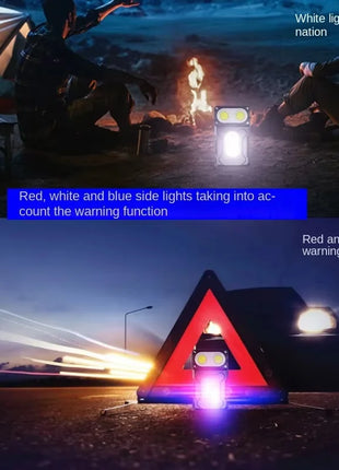 Mini Portable LED COB Flashlight Ajustable Rotatable Magnetic Torch