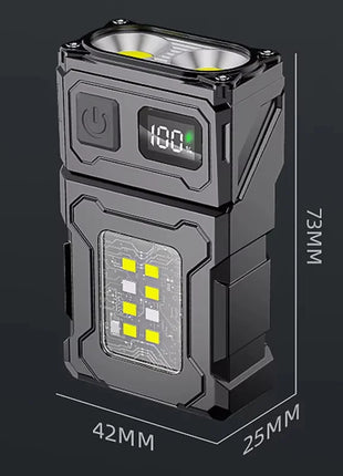Mini Portable LED COB Flashlight Ajustable Rotatable Magnetic Torch