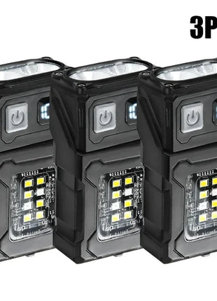 Mini Portable LED COB Flashlight Ajustable Rotatable Magnetic Torch