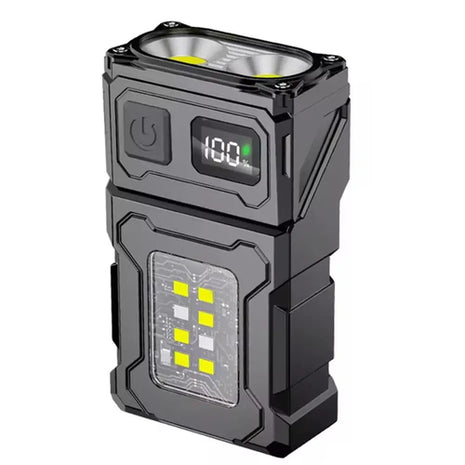 Mini Portable LED COB Flashlight Ajustable Rotatable Magnetic Torch
