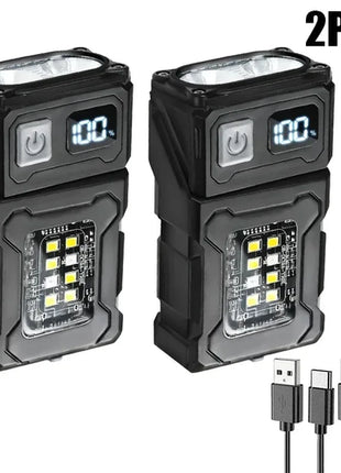 Mini Portable LED COB Flashlight Ajustable Rotatable Magnetic Torch