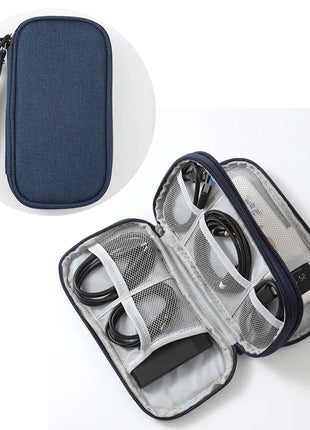 1pc Pink/Grey/Black/Navy Travel Portable Digital Product Storage Bag