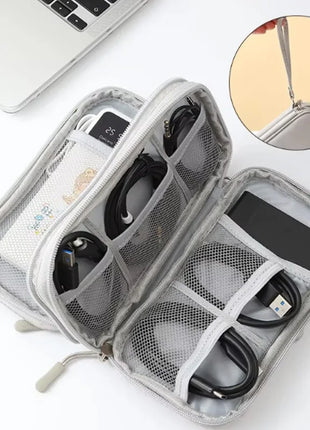 1pc Pink/Grey/Black/Navy Travel Portable Digital Product Storage Bag