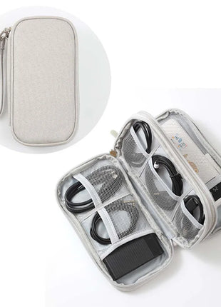 1pc Pink/Grey/Black/Navy Travel Portable Digital Product Storage Bag