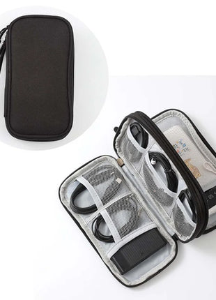 1pc Pink/Grey/Black/Navy Travel Portable Digital Product Storage Bag