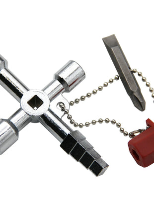 4in1 Silver Key Wrench Electrical Elevator Control Cabinet Valve Inner