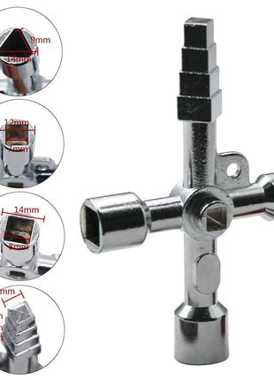 4in1 Silver Key Wrench Electrical Elevator Control Cabinet Valve Inner