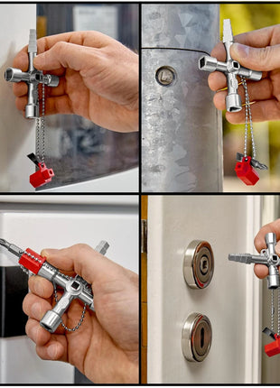 4in1 Silver Key Wrench Electrical Elevator Control Cabinet Valve Inner