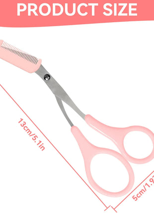 Eyebrow Trimmer, Stainless Steel Eyebrow Scissors With Comb, Eyebrow