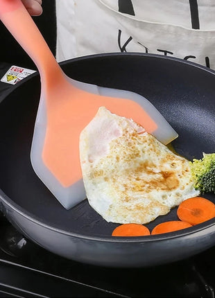 Silicone Spatula for Kitchen Utensils, Dual Color Transparent Handle,