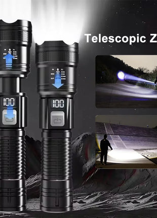 1600000 LM Super Bright Flashlight USB Rechargeable LED Long Range
