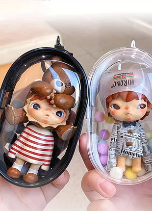 Portable Mini Clear Zipper Storage Bag - Space-Saving Organizer for