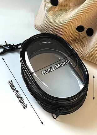 Portable Mini Clear Zipper Storage Bag - Space-Saving Organizer for