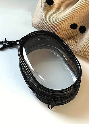 Portable Mini Clear Zipper Storage Bag - Space-Saving Organizer for