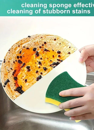 1-60PCS Kitchen Sponges Dual-Sided Scrub Pads Super Absorbent Dish