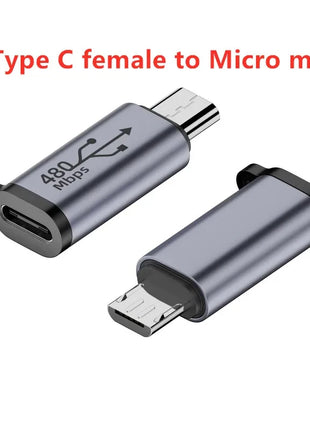 1pcs C- Type Female to Mini USB/C-Type Female to Micro USB/Micro USB