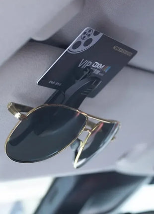 2PCS Universal Car Auto Sun Visor Glasses Box Sunglasses Clip Card