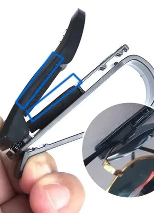 2PCS Universal Car Auto Sun Visor Glasses Box Sunglasses Clip Card