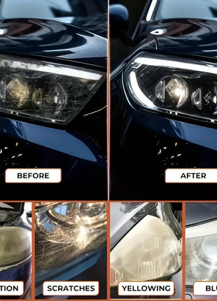 Car Headlight Restoration Polishing Kit - Scratch Remover & Oxidation