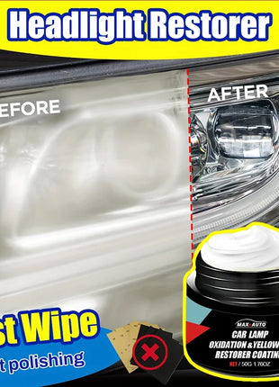 Car Headlight Restoration Polishing Kit - Scratch Remover & Oxidation