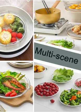 Kitchen Oil Filter Tray Stainless Steel Air Fryer Mesh Pan Draining