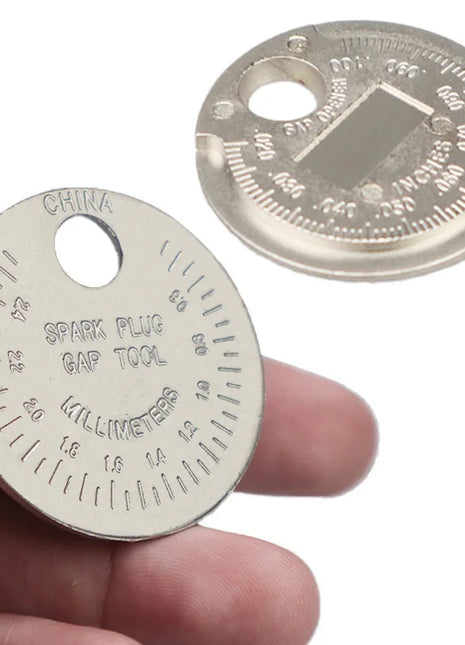 Coin- Type 0.6-2.4mm 0.02-0.10 Inch Spark Plug Gap Gauge Measurement