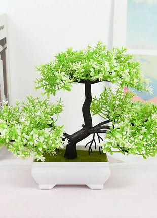 Artificial Plants Bonsai Small Tree Pot Fake Plant Flowers Potted