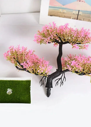 Artificial Plants Bonsai Small Tree Pot Fake Plant Flowers Potted