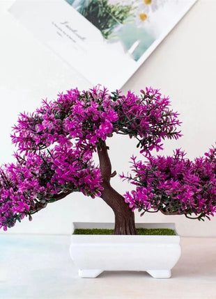 Artificial Plants Bonsai Small Tree Pot Fake Plant Flowers Potted