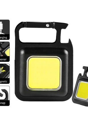 COB LED Mini Flashlight Super Bright EDC Keychain Light Outdoor