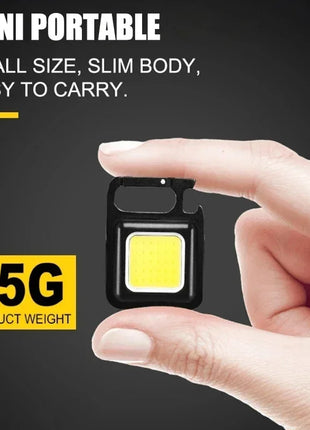 COB LED Mini Flashlight Super Bright EDC Keychain Light Outdoor
