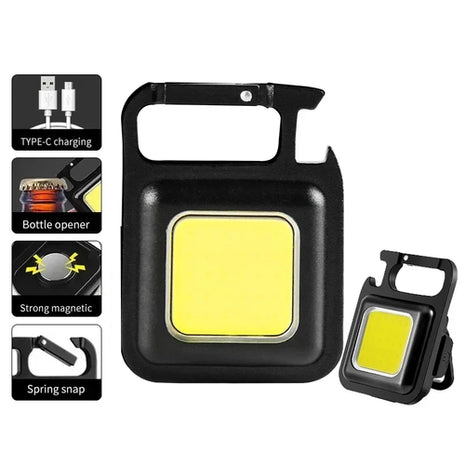 COB LED Mini Flashlight Super Bright EDC Keychain Light Outdoor
