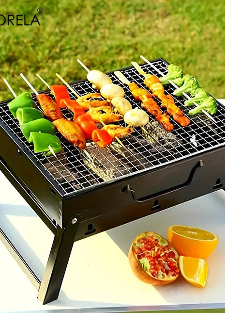 Portable BBQ Charcoal Grill Stainless Steel Small Mini BBQ Tool Kit