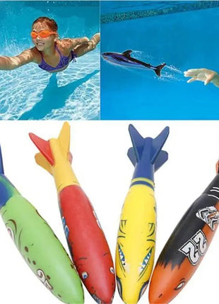 1/3PCS Torpedo Rocket Throwing Toy Swimming Pool Diving Games Children