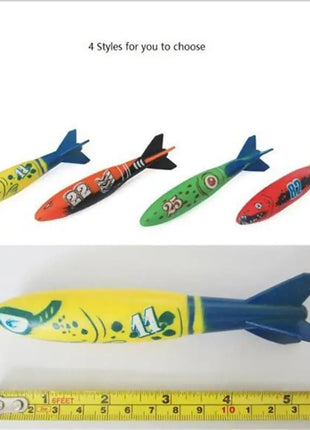 1/3PCS Torpedo Rocket Throwing Toy Swimming Pool Diving Games Children