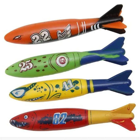 1/3PCS Torpedo Rocket Throwing Toy Swimming Pool Diving Games Children