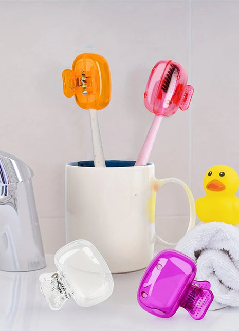 Travel Toothbrush Head Covers Toothbrush Protector Cap Brush Pod Case