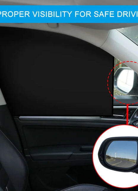 Magnetic Car Sunshade UV Protection Curtains Sun Shield Cover Double