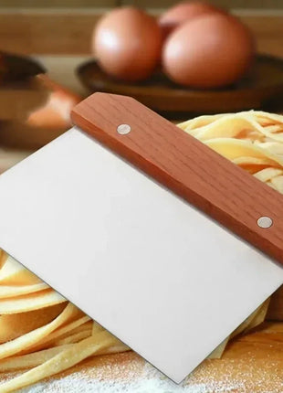 Stainless Steel Pasty Cutters Noodle Knife Cake Scraper with Scale