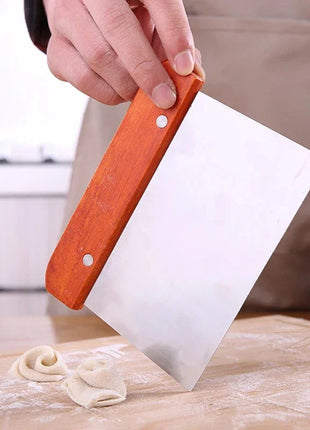 Stainless Steel Pasty Cutters Noodle Knife Cake Scraper with Scale
