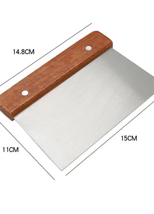 Stainless Steel Pasty Cutters Noodle Knife Cake Scraper with Scale