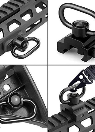 Tactical Strap Gun Sling Swivel Buckle Heart Shaped Ring Quick Release
